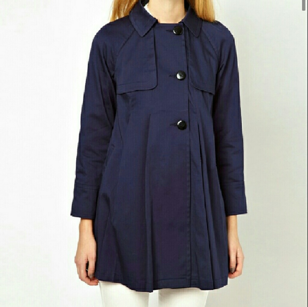 ASOS pleated trench jacket coat